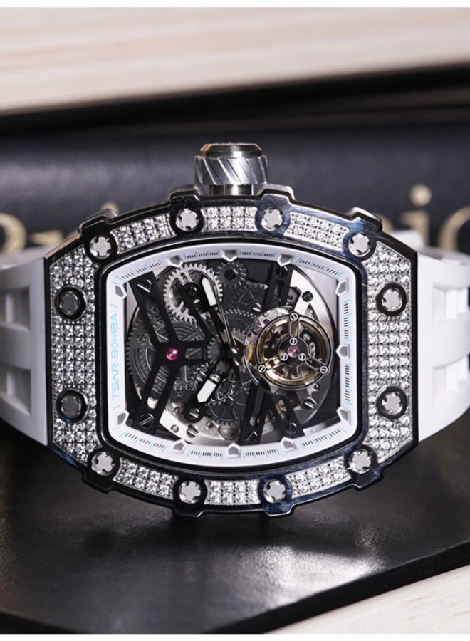 TSAR BOMBA Men's Rubber Automatic Watch TB8208D-05 - 43.5x50.5 mm - Image 3